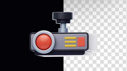 Modern 3D Animated Projector Device Icon