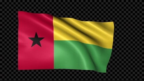 Waving Flag of Guinea-Bissau Animation