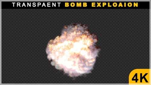 Simple Small Bomb Explosion Or Cracker Blast Animation On Transparent Background
