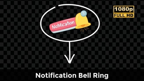 Sketch Style Animated Notification Bell Pop Up