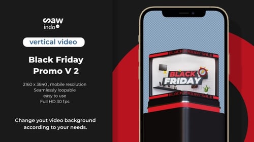 3D Black Friday Sale Product Display Case Animation