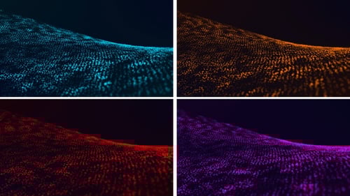 Abstract Flowing Digital Particle Wave Background