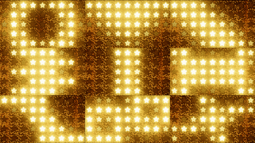 Golden Stars Sparkling Wall Light Patterns Animation