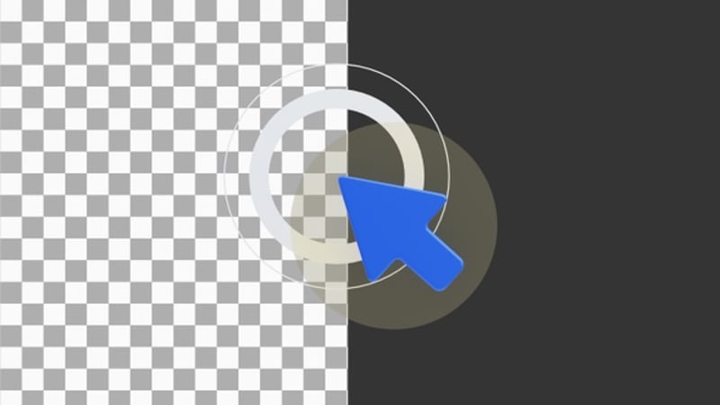 3D Animation of Hand Cursor in Mid-Click Action | Alpha Channel ...