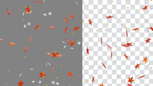 3D Animation of Creating a Magical Scene with a Falling Star Background | Alpha Channel