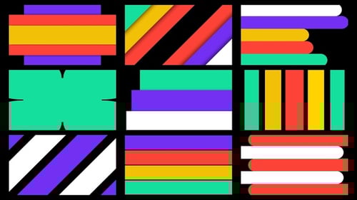 Dynamic Geometric Color Block Transitions