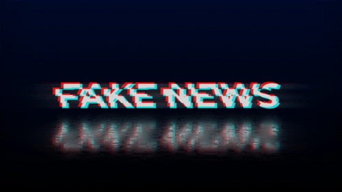 Fake News Text Animation With Glitch Effect