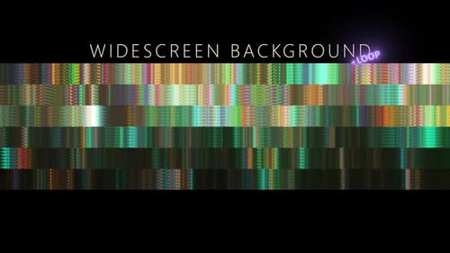 Green Glitch Mosaic Vj Widescreen Background