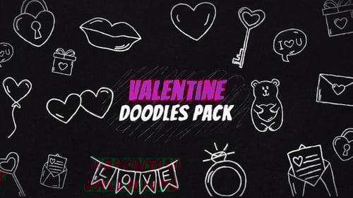 Hand-Drawn Love Doodles Pack with Sketchy Animations