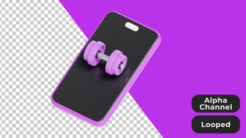 3D Animated Gym App | Alpha Channel