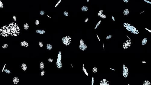 Snowfall on transparent background