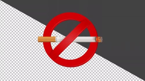 Animated No Smoking Sign for Health Campaigns