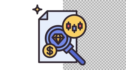 Search stock market animated icon