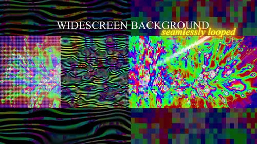 Acid Glitch Pixels Background Loop