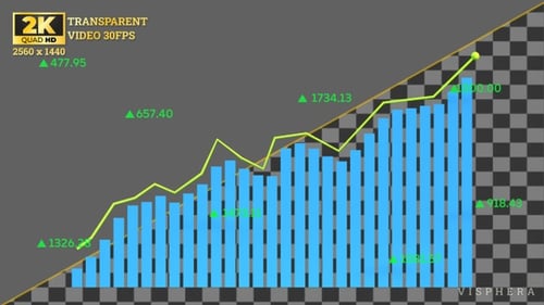 Animated Financial Data Bar and Line Growth Chart