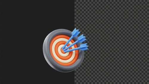 3D Cute Stylized Target Animation | FHD | Transparent Background | Alpha Channel | 6s