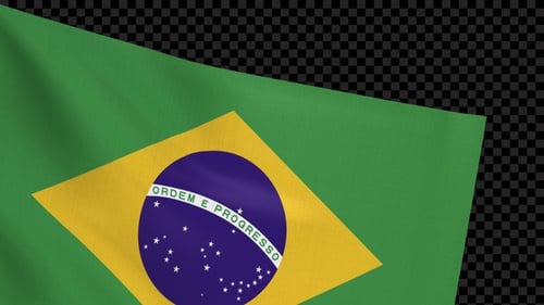Brazilian Flag Waving Animation