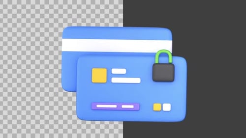 Modern 3D Animated Credit Card with Security Confirmation