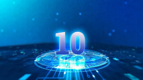 Digitaler Countdown 30 und 10 Sekunden