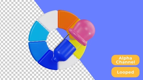 3D Animated Color Picker | Design and Development | Alpha Channel