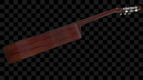 Realistic 3D Acoustic Guitar Rotating for Music Projects