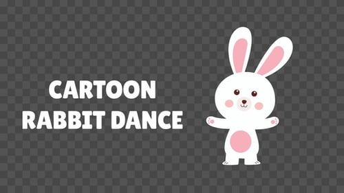 Cute Cartoon Wiggling Rabbit Character Animation