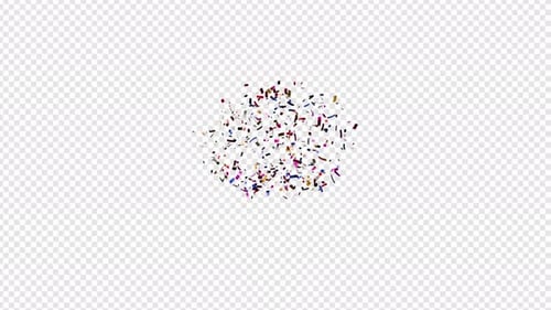 Festive Confetti Burst and Falling Particles Overlay