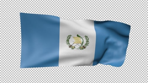 Waving Guatemala National Flag Loop Animation
