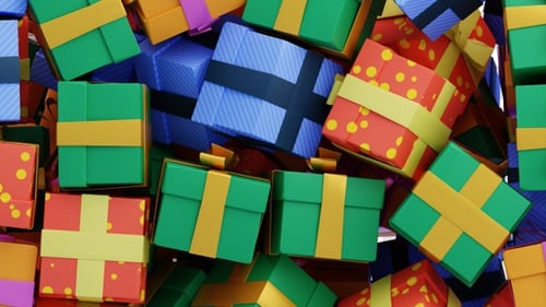 3D Animation of Gift Box Transiton | Alpha Channel