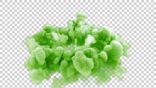 Green Color Smoke Implosion