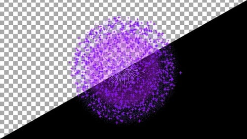 Colorful Fireworks Celebration Animation Festive Night Sky Fireworks Overlay Purple
