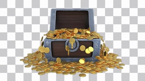 Treasure Chest With Gold Coins