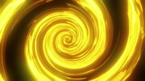 Glowing Golden Spiral Abstract Motion Background