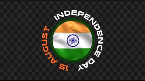 Animated India Flag for Independence Day Celebration