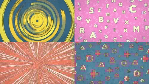 Abstract Cartoon Backgrounds Loop 2