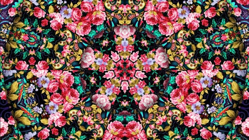 Roses Batik Kaleidoscope