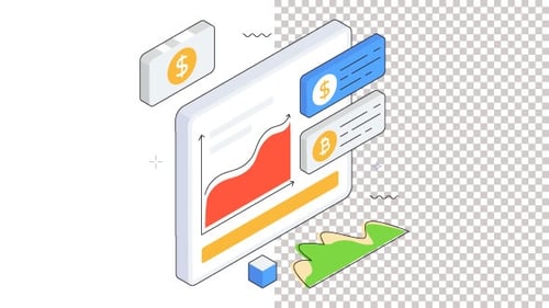 Financial Success Animation Alpha Channel