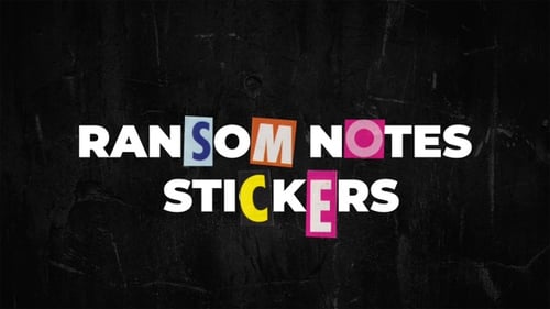 Animated Ransom Note Cut Out Letters Text Title Pack