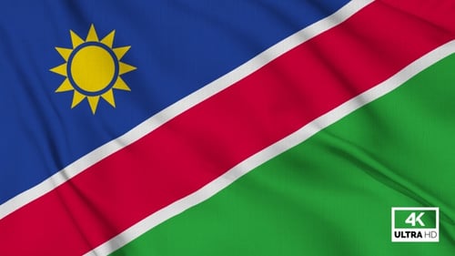 Realistic Waving Flag of Namibia Loop