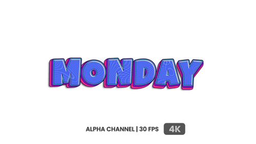 Animated Monday Text Title Reveal