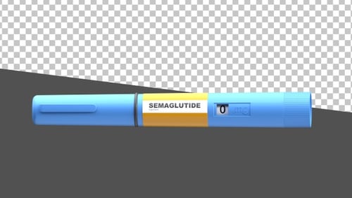 3D Semaglutide Injection Pen Dosage Dial | Alpha Channel