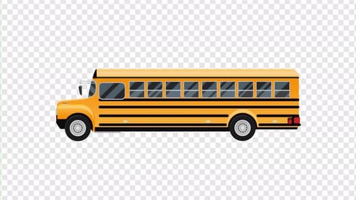 Kids School Bus Animation Alpha