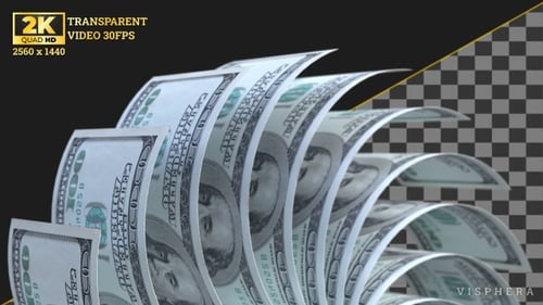 Animated Waving Hundred Dollar Bills Background
