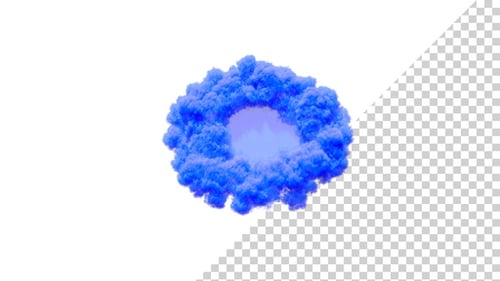 Vibrant Blue Smoke Burst Transition Reveal