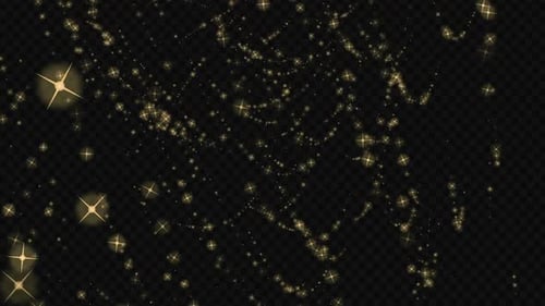 Golden Shimmering Particles Festive Animation Overlay