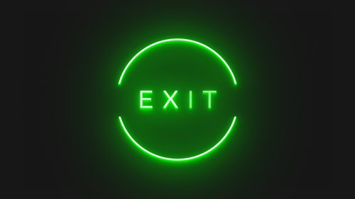Green Neon Circle and Text Reveal Animation
