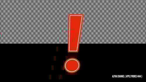 3D Exclamation Mark Animation | Alpha Loop