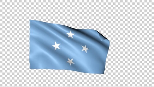Federated States of Micronesia Flag Waving Loop
