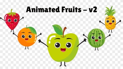 Animation Fruits Dancing V2 en bucle + Alpha