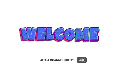 Animated Playful Welcome Text Title Reveal